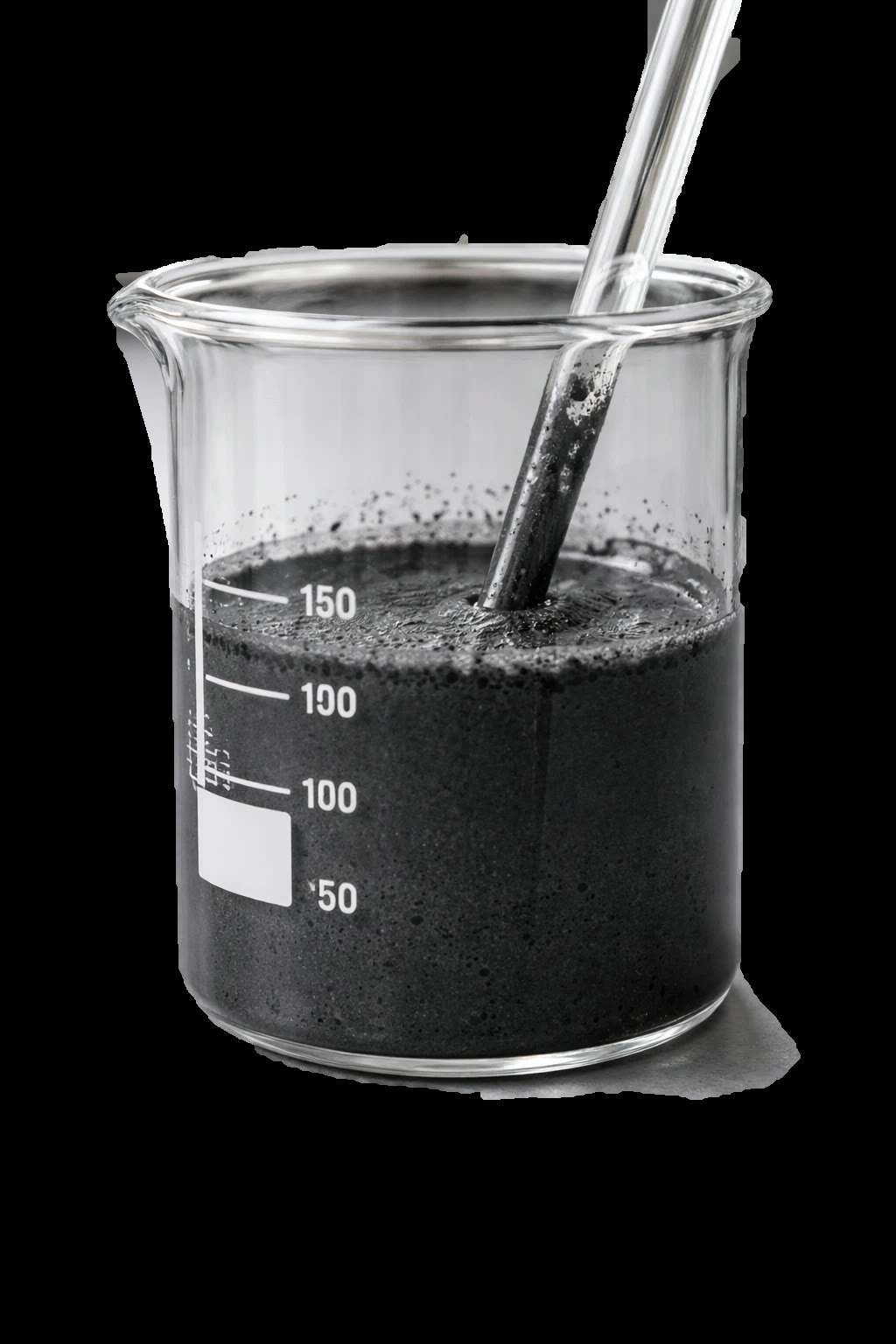 Catalyst ink under preparation in a laboratory beaker.