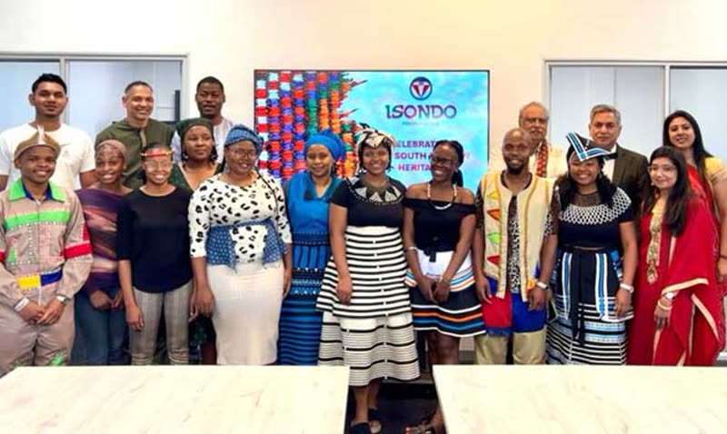 The Isondo team celebrating South African Heritage Day